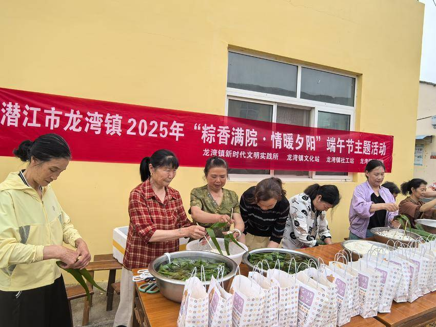 潜江市龙湾镇开展“粽香满院・情暖夕阳”端午节主题活动