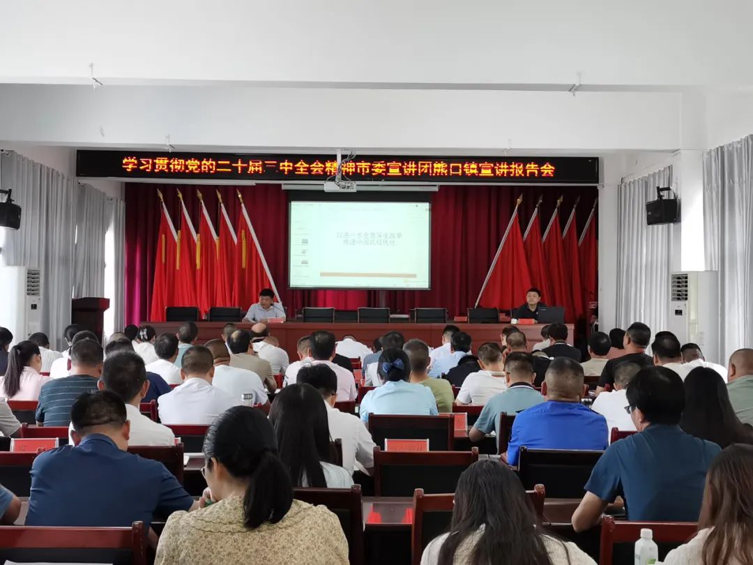 学习贯彻党的二十届三中全会精神市委宣讲团熊口镇宣讲报告会举行