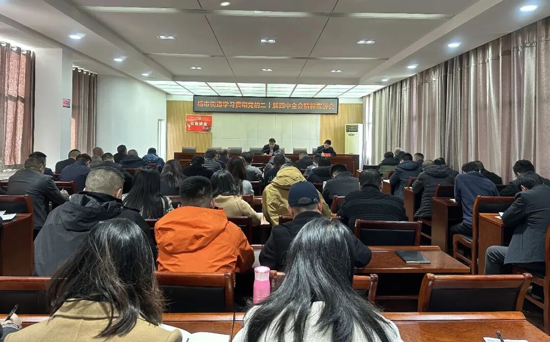 杨市街道开展学习贯彻党的二十届四中全会精神宣讲会