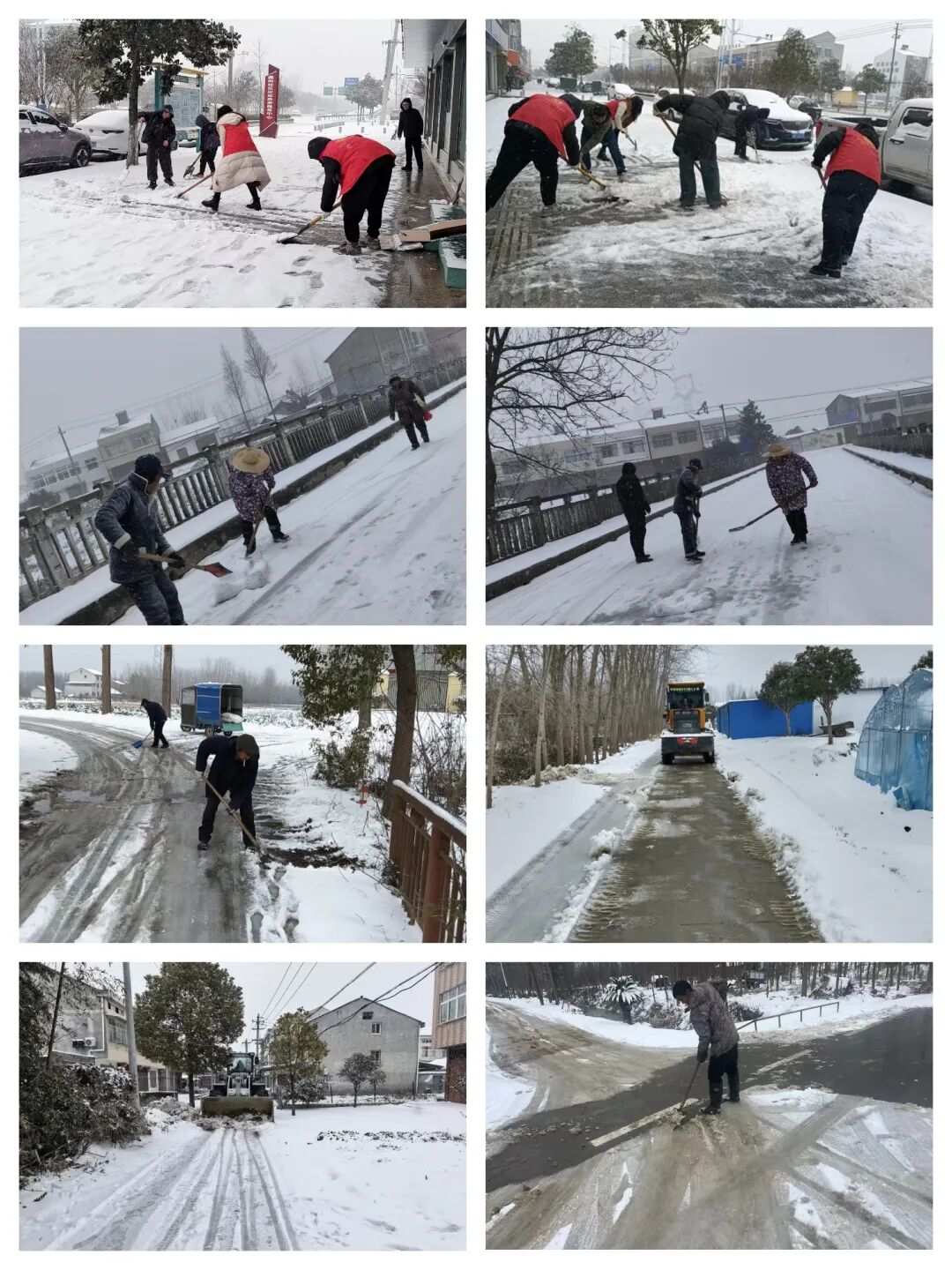 闻令而动！杨市街道扫雪除冰护平安，筑牢居民出行“安全线”